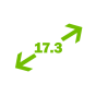 Діагональ 17,3