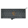 Клавіатура для ноутбука Apple MacBook Pro A1278 горизонтальний enter, з підсвіткою, чорна RU