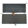 Клавіатура для ноутбука Apple MacBook Pro A1278 горизонтальний enter, з підсвіткою, чорна RU