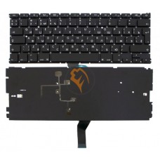 Клавіатура для ноутбука Apple MacBook Air 13 A1369 A1466 вертикальний enter, з підсвіткою, чорна RU