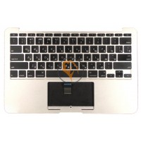 Клавіатура для ноутбука Apple MacBook Air 11 A1370 A1465 горизонтальний enter, з топ-панеллю, чорна RU