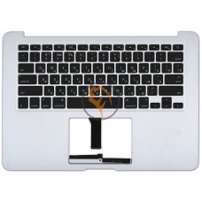 Клавіатура для ноутбука Apple MacBook Air 13 A1369 A1466 горизонтальний enter, з топ панеллю, чорна RU