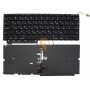 Клавіатура для ноутбука Apple MacBook Pro A1286 горизонтальний enter, з підсвіткою, чорна RU 