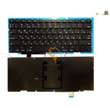 Клавіатура для ноутбука Apple MacBook Pro A1297 горизонтальний enter, з підсвіткою, чорна RU