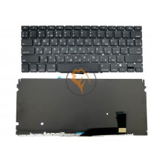 Клавіатура для ноутбука Apple MacBook Pro A1398 горизонтальний enter, з підсвіткою, чорна RU