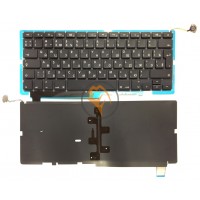 Клавіатура для ноутбука Apple MacBook Pro A1502 13 вертикальний enter, з підсвіткою, чорна RU