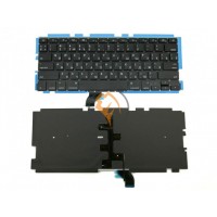 Клавіатура для ноутбука Apple MacBook Pro A1502 13 горизонтальний enter, з підсвіткою, чорна RU