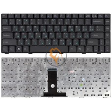 Клавіатура для ноутбука Asus F80, F80C, F80CR, X82, X82C, X82CR горизонтальний enter, без підсвічування, чорна RU
