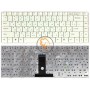 Клавіатура для ноутбука Asus F80, F80C, F80CR, X82, X82C, X82CR горизонтальний enter, без підсвічування, біла RU