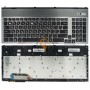 Клавіатура для ноутбука Asus G55, G55V, G55VW горизонтальний enter, з підсвіткою, чорна RU