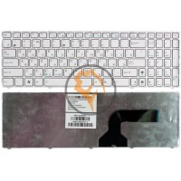 Клавіатура для ноутбука Asus K52 біла рамка, біла RU