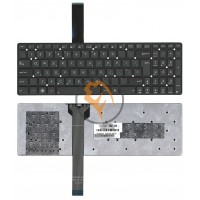 Клавіатура для ноутбука Asus K55 X501 без рамки, вертикальний enter, чорна RU