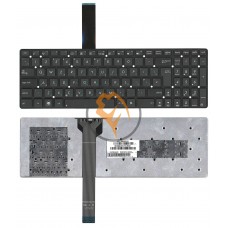 Клавіатура для ноутбука Asus K55 X501 без рамки, вертикальний enter, чорна RU