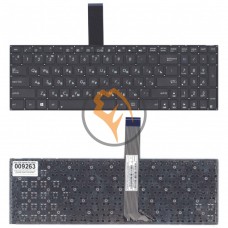 Клавіатура для ноутбука Asus K56 без рамки, горизонтальний enter, чорна RU