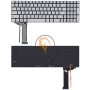 Клавіатура для ноутбука Asus N551 з підсвіткою, без рамки, сіра RU