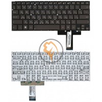 Клавіатура для ноутбука Asus UX31A без рамки, горизонтальний enter, чорна RU