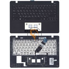 Клавіатура для ноутбука Asus X200 чорна з топ панеллю, чорна RU
