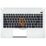 Клавіатура для ноутбука Asus X401U чорна з топ панеллю, біла RU