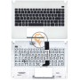 Клавіатура для ноутбука Asus X401U чорна з топ панеллю, біла RU