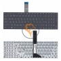 Клавіатура для ноутбука Asus X501A без рамки, горизонтальний enter, чорна RU