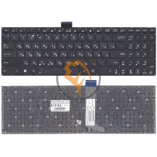 Клавіатура для ноутбука Asus X502 без рамки, горизонтальний enter, чорна RU