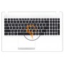 Клавіатура для ноутбука Asus X551 чорна з топ панеллю, біла RU