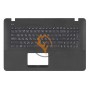 Клавіатура для ноутбука Asus X751 чорна з топ панеллю, чорна RU