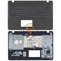 Клавіатура для ноутбука Asus X751 чорна з топ панеллю, чорна RU