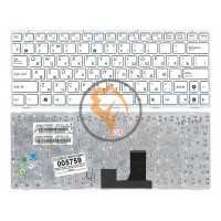 Клавіатура для ноутбука Asus EEE PC 1005HA 1008HA біла рамка, біла RU