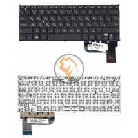 Клавіатура для ноутбука Asus Zenbook UX21A без рамки, чорна RU
