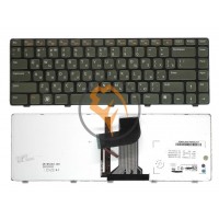 Клавіатура для ноутбука Dell Inspiron M4040 M4110 M5040 N4050 N4110 з підсвіткою, чорна рамка, чорна RU