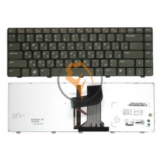 Клавіатура для ноутбука Dell Inspiron M4040 M4110 M5040 N4050 N4110 з підсвіткою, чорна рамка, чорна RU