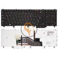 Клавіатура для ноутбука Dell Latitude E6520 E6530 E6540 з вказівником Point Stick, з підсвіткою, чорна RU