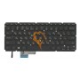 Клавіатура для ноутбука Dell XPS 14R з підсвіткою, без рамки, чорна RU