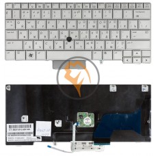 Клавіатура для ноутбука HP Elitebook 2740P з вказівником Point Stick, сріблястий RU