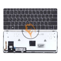 Клавіатура для ноутбука HP Elitebook 725 G2 з вказівником Point Stick, сіра рамка, чорна RU