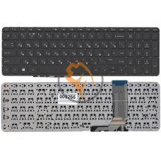 Клавіатура для ноутбука HP Envy 15-J000 без рамки, горизонтальний enter, чорна RU