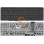 Клавіатура для ноутбука HP Envy 15-J000 без рамки, горизонтальний enter, чорна RU