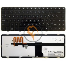 Клавіатура для ноутбука HP Pavilion DM4 з підсвіткою, чорна рамка, чорна RU