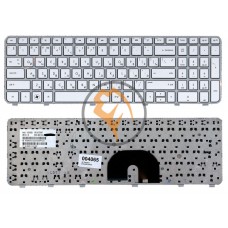 Клавіатура для ноутбука HP Pavilion DV6-6000 DV6-6100 DV6-6200 DV6-6B00 DV6-6C00 сіра рамка, срібляста RU