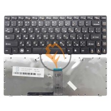 Клавіатура для ноутбука Lenovo IdeaPad B470 V470 чорна рамка, чорна RU