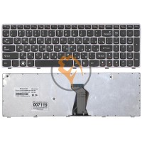 Клавіатура для ноутбука Lenovo IdeaPad B570 сіра рамка, чорна RU
