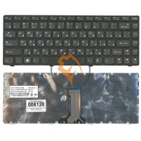 Клавіатура для ноутбука Lenovo IdeaPad G470 чорна рамка, чорна RU