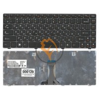 Клавіатура для ноутбука Lenovo IdeaPad G480 чорна рамка, чорна RU