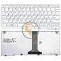 Клавіатура для ноутбука Lenovo IdeaPad S205 біла рамка, біла RU