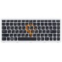 Клавіатура для ноутбука Lenovo IdeaPad U310 чорна біла рамка, RU