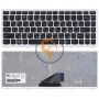Клавіатура для ноутбука Lenovo IdeaPad U310 чорна біла рамка, RU
