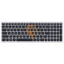 Клавіатура для ноутбука Lenovo IdeaPad U510 Z710 з підсвіткою, срібляста рамка, чорна RU