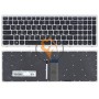 Клавіатура для ноутбука Lenovo IdeaPad U510 Z710 з підсвіткою, срібляста рамка, чорна RU