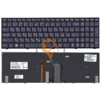 Клавіатура для ноутбука Lenovo IdeaPad Y500 з підсвіткою, чорна рамка, чорна RU